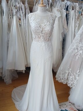 Illusion Lace Bodice Wedding Dress